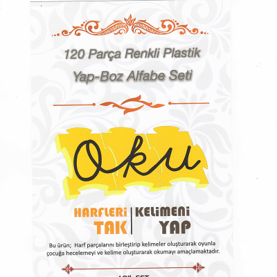 Harfleri Tak Kelimeni Yap 120 Parça Türkçe Lego